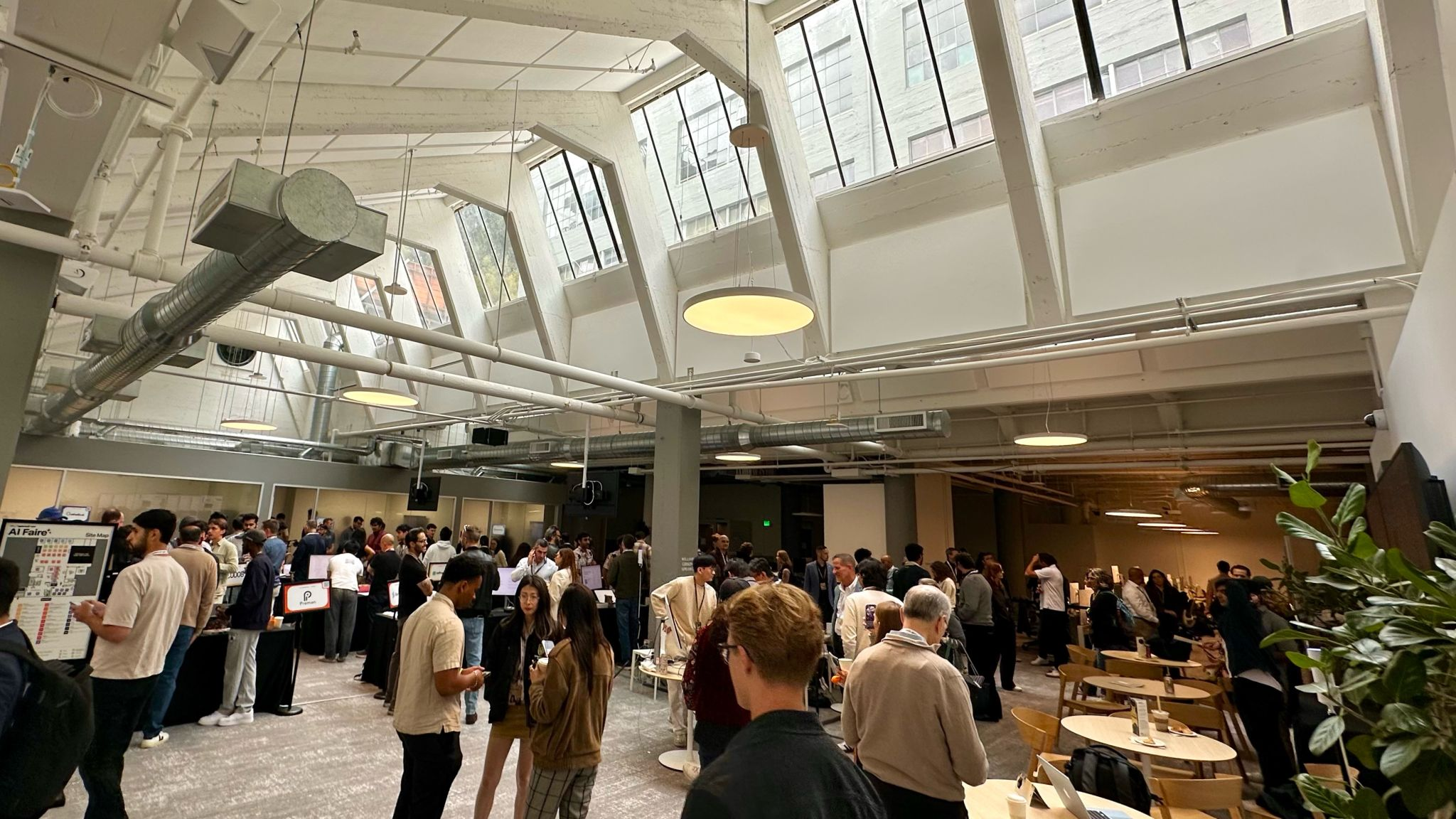 Founders and partners gathered in the speedrun space