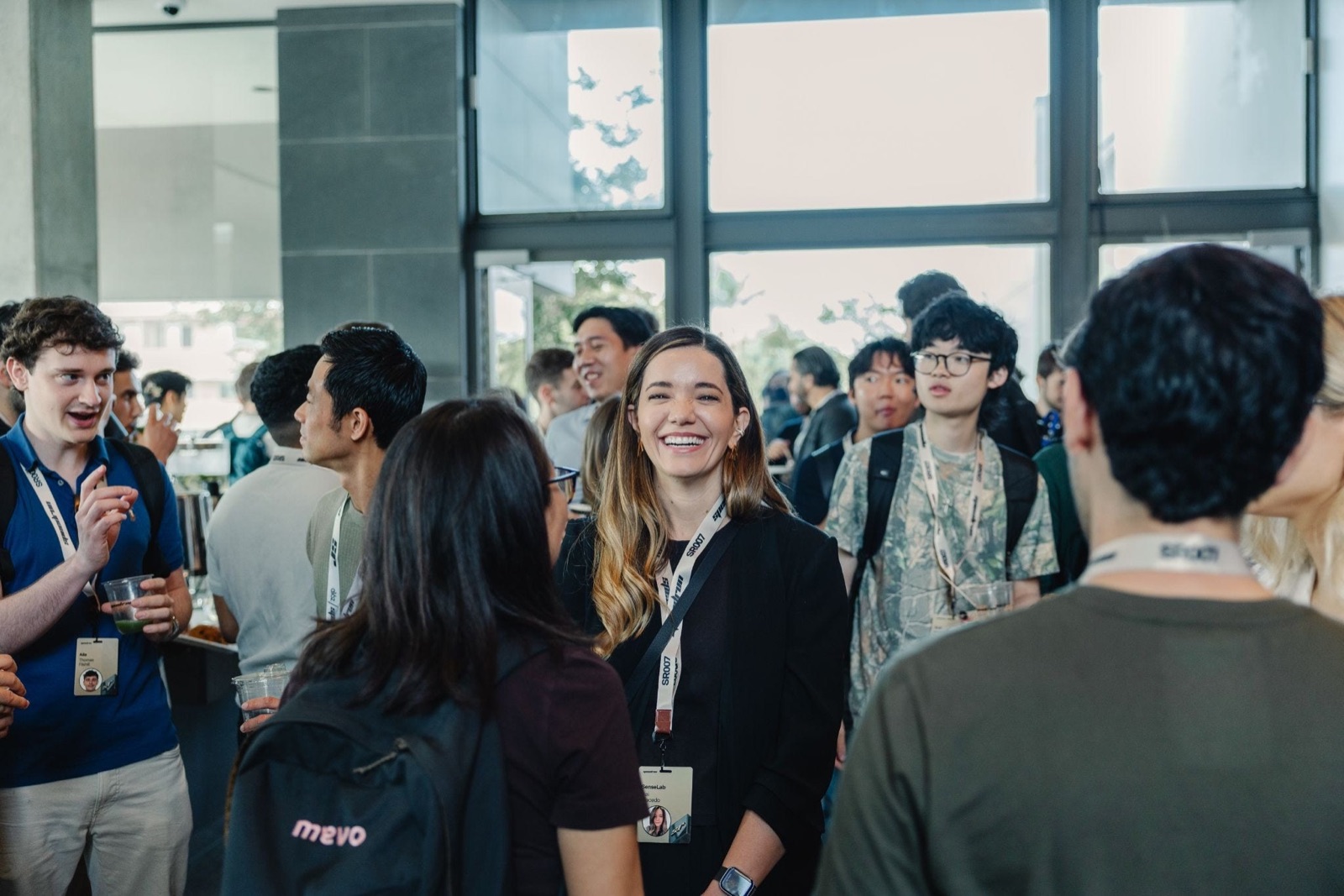 Founders and operators talking together at a speedrun event
